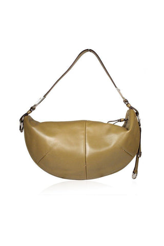 Sergio Rossi bag Olive Leather Horse shoe Hobo (SR1109)