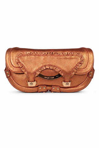 Sergio Rossi handbag Copper Leather & Suede Shoulder bag (SR1112)