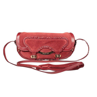 Sergio Rossi handbag Leather & Cherry Red Suede Shoulder bag (SR1111)-AmbrogioShoes