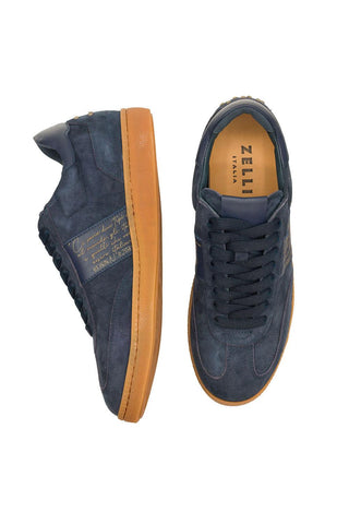 Shizzo Suede Sneaker - Navy-Dellamoda