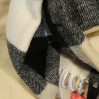 Ambrogio Unisex Beige Combination Cashmere Wool Wrap Scarf (AMBUS1001)-AmbrogioShoes