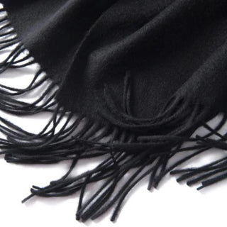 Black Cashmere Wrap Scarf Unisex-AmbrogioShoes