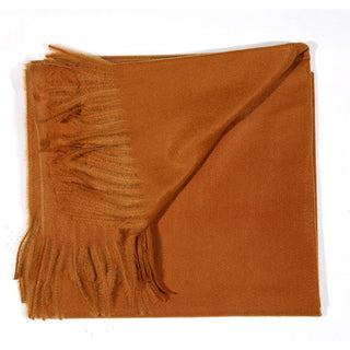 Ambrogio Unisex Golden Camel Cashmere Wool Wrap Scarf (AMBUS1006)-AmbrogioShoes