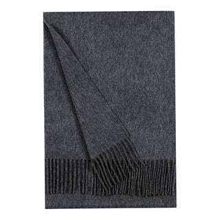 Gray Cashmere Wool Wrap Scarf Unisex-AmbrogioShoes
