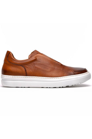 Spettacolare Leather Sneaker Cognac-Dellamoda