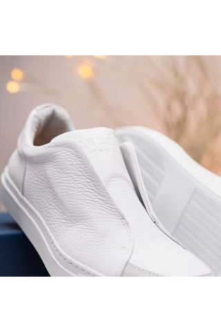Spettacolare Leather Sneaker - White-Dellamoda