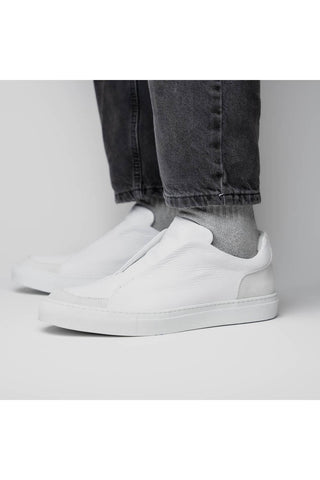 Spettacolare Leather Sneaker - White-Dellamoda