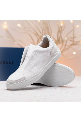Spettacolare Leather Sneaker - White-Dellamoda