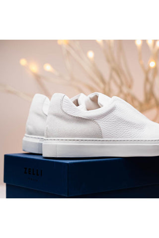 Spettacolare Leather Sneaker - White-Dellamoda