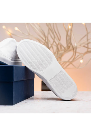 Spettacolare Leather Sneaker - White-Dellamoda