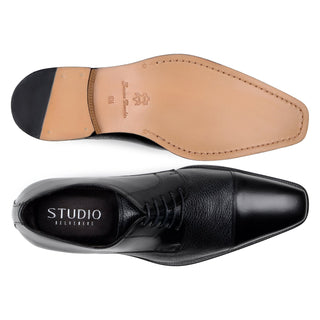 Studio Belvedere Alexander Men's Shoes Deer-Skin / Calf-Skin Leather Cap-Toe Derby (SBV1013)-AmbrogioShoes