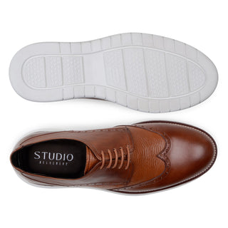 Studio Belvedere Enzo Deer-Skin / Calf-Skin Leather Casual Derby (SBV1000)-AmbrogioShoes