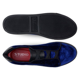 Studio Belvedere Eros Velvet & Leather Sneaker-AmbrogioShoes
