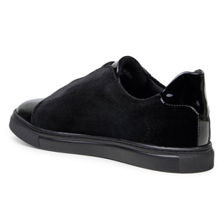 Studio Belvedere Silvano Velvet / Patent Leather Slip-On Sneaker (SBV1016)-AmbrogioShoes