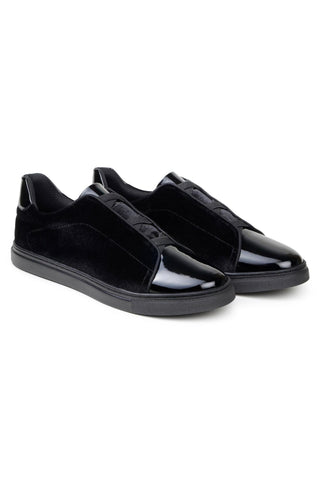 Studio Belvedere Silvano Velvet / Patent Slip-On Sneaker (SBV1016)
