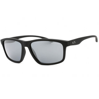 Armani Exchange 0AX4122S Sunglasses Matte Black/Light Grey Mirror Black