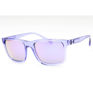 Armani Exchange 0AX4145S Sunglasses Shiny Transparent Violet/Grey Mirrored Violet