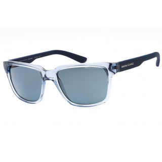 Armani Exchange AX4026S Sunglasses Shiny Transparent Blue /Dark Blue Polarized