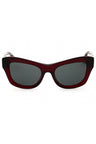 412887 - Transparent Bordeaux Burgundy/Dark Grey