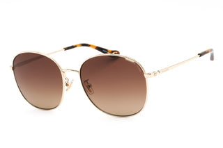 Lunettes de soleil Coach 0HC7134 pour femme, verres dorés brillants et dégradés marron polaire