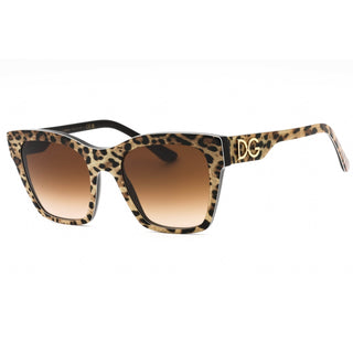 Dolce & Gabbana DG4384 Sunglasses Leo Brown On Black/Brown Gradient