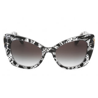 Lunettes de soleil Dolce &amp; Gabbana 0DG4405 Motif dentelle noire/dégradé gris foncé