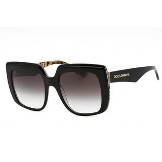 Dolce & Gabbana DG4414 Sunglasses Black On Leopard Brown Print/Dark Grey Gradient