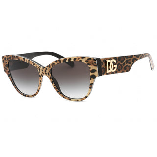 Dolce & Gabbana DG4449 Sunglasses Brown Leopard Print On Black/Dark Grey Gradient