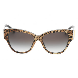 Dolce & Gabbana DG4449 Sunglasses Brown Leopard Print On Black/Dark Grey Gradient