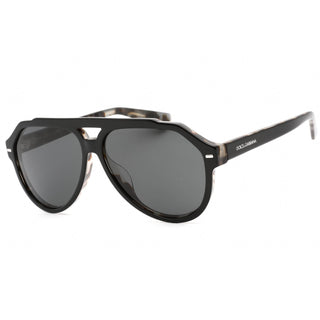 Dolce & Gabbana 0DG4452F Sunglasses Black on Grey Tortoise / Dark Grey