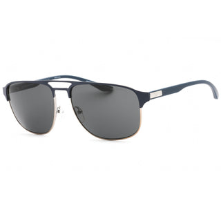 Emporio Armani 0EA2144 Sunglasses Blue on Matte Silver / Dark Grey