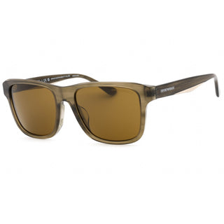 Emporio Armani 0EA4208F Sunglasses Glossy Transparent Striped Brown / Dark Brown