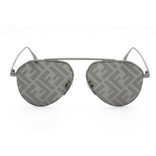 Fendi FE40061U Sunglasses Shiny Dark Ruthenium / Smoke Mirror