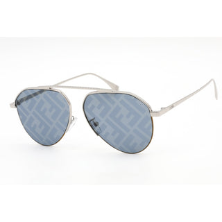 Fendi FE40061U Sunglasses Shiny Palladium / Blue Mirror