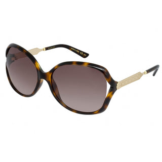 Gucci GG0076S Sunglasses AVANA-GOLD-BROWN / GREY