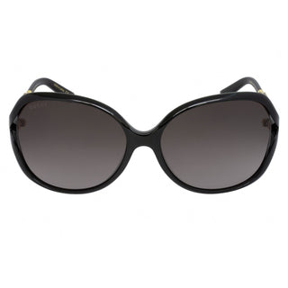 Gucci GG0076S Sunglasses Black-Gold / Grey