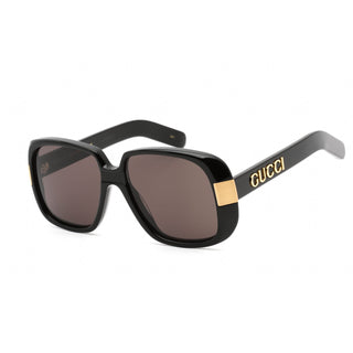 Gucci GG0318S Sunglasses Black/Gold / Grey smoke