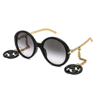 Gucci GG0726S Sunglasses Black-Gold / Grey Gradient