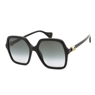 Gucci GG1072S Sunglasses Shiny Black / Grey Gradient