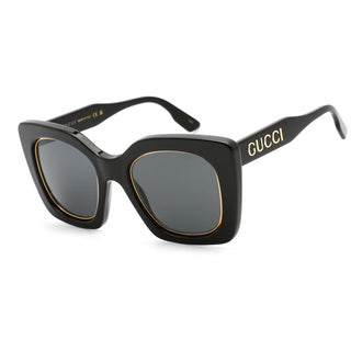 Gucci GG1151S Sunglasses Shiny Black / Dark Grey