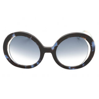Just Cavalli SJC028 Sunglasses Shiny Transparent Blue Havana / Grey Gradient