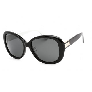 Kate Spade Judyann/P/S Sunglasses Black Ivory  (M9) / Grey Cp Polarized