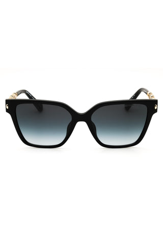 Michael Kors 0MK2263U rectangular women's sunglasses with black propionate frames and gradient lenses.