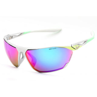 Nike DC3407 Sunglasses Brushed Silver / Turqoise Mirror