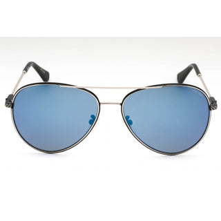 Police SPLL11 Sunglasses Black Silver / Blue Mirror