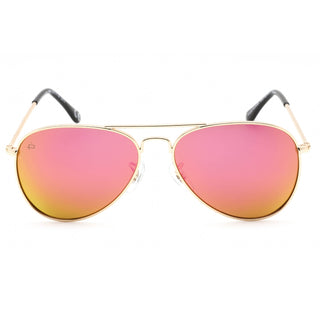 Prive Revaux Commando Mini Sunglasses Champagne Gold/Pink Mirror