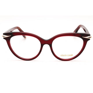 Roberto Cavalli VRC018M Eyeglasses Transparent Dark Bordeaux/clear demo lens