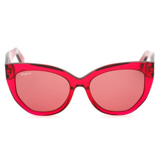 Salvatore Ferragamo SF1061S Sunglasses TRASPARENT RED / Brown