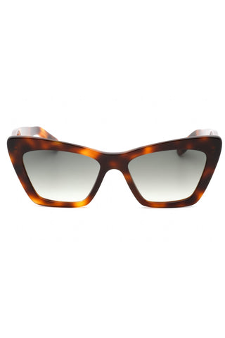 Salvatore Ferragamo SF1081SE women's cat-eye sunglasses featuring a brown tortoiseshell acetate frame and gradient lenses.
