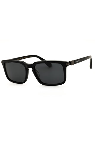 Salvatore Ferragamo SF1110S men's rectangular black acetate sunglasses with dark lenses and branded temples.